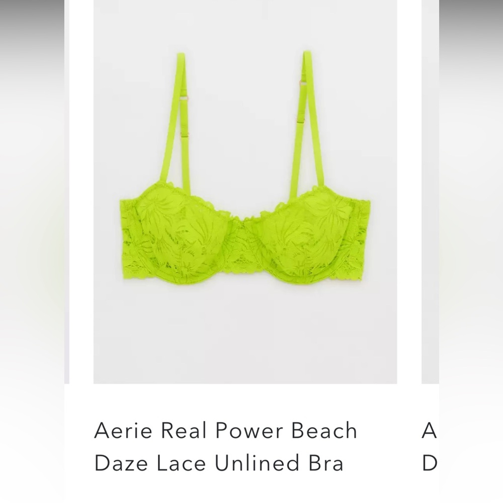 133. Aerie Balconette Neon Real Power Beach Days 34DD NWOT